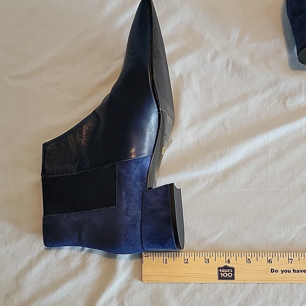 Women's STELE Leather size 42 boots, new with a box, blue color. - Picture 5 of 10